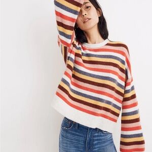 NWOT Cardiff Striped Crewneck Sweater in Coziest Yarn